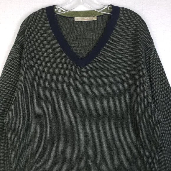 Raffi Merino Wool Cashmere Sweater V-Neck Pullover size XL Men's
